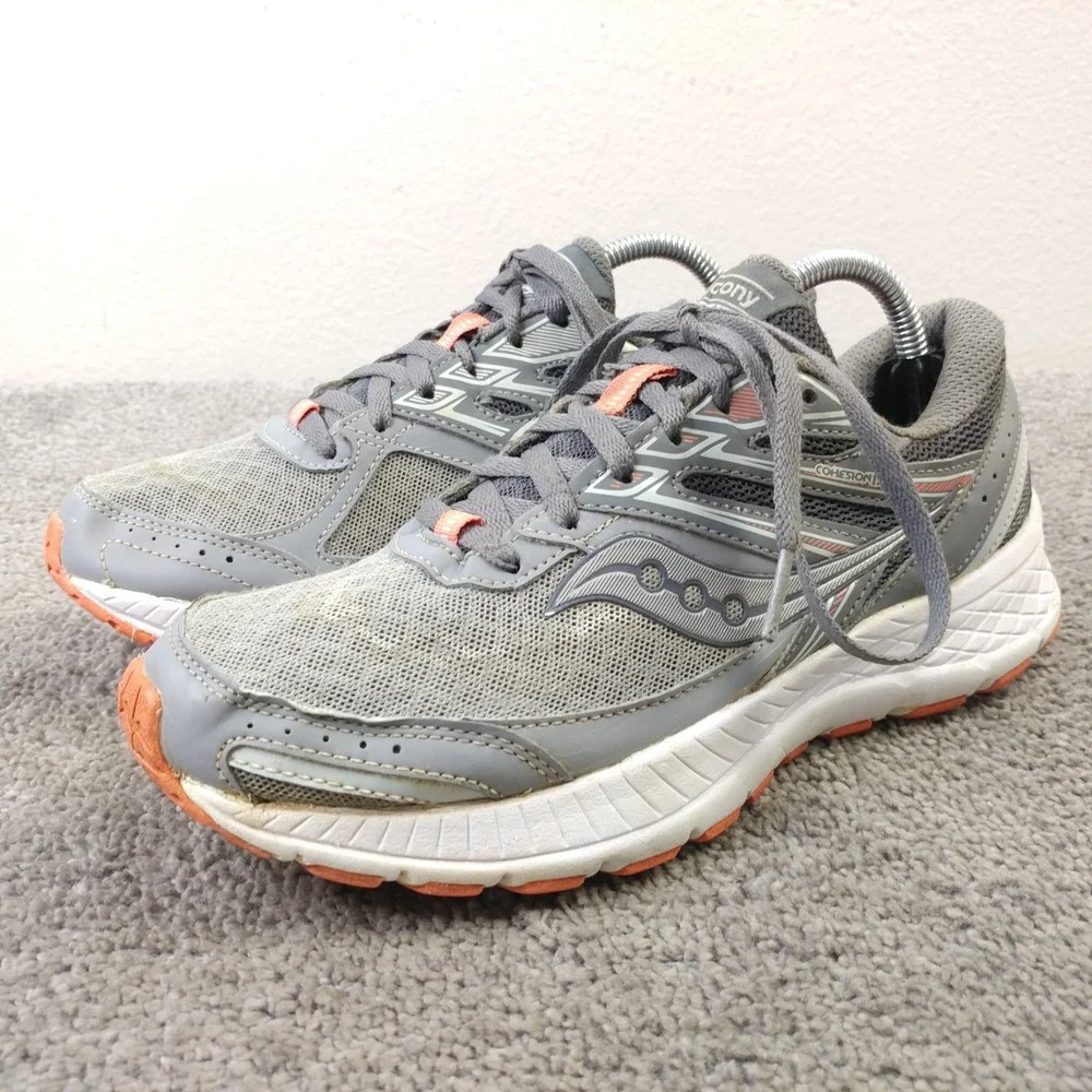 Saucony Cohesion 13 Womens Size 7.5 Running Shoes Gray Sneakers S10559-3